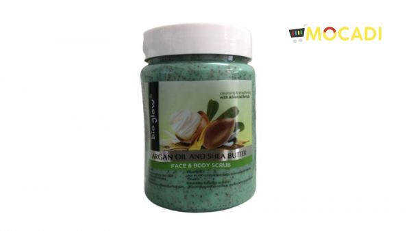 Bio Glow Argan Oil Shea Butter Face Body Scrub 500ml